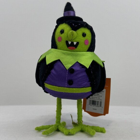 Hyde & Eek! Spellma Featherly Friends Halloween Decoration Bird Witch Hat Cape - Picture 1 of 12